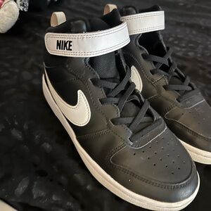 Nike Black and White Mid-Top Shoes